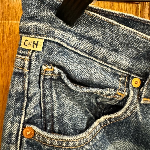 Citizens of Humanity (CoH) Charlotte Crop High-Rise Straight Jeans. Button Fly - Picture 5 of 12